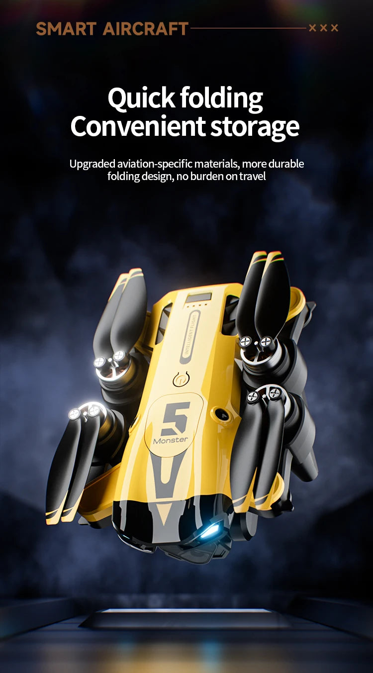 Xiaomi M5 Drone 8K Professional HD Triple Camera Brushless Motor Optical Flow Positioning Foldable Quadcopter RC Drone Toy New