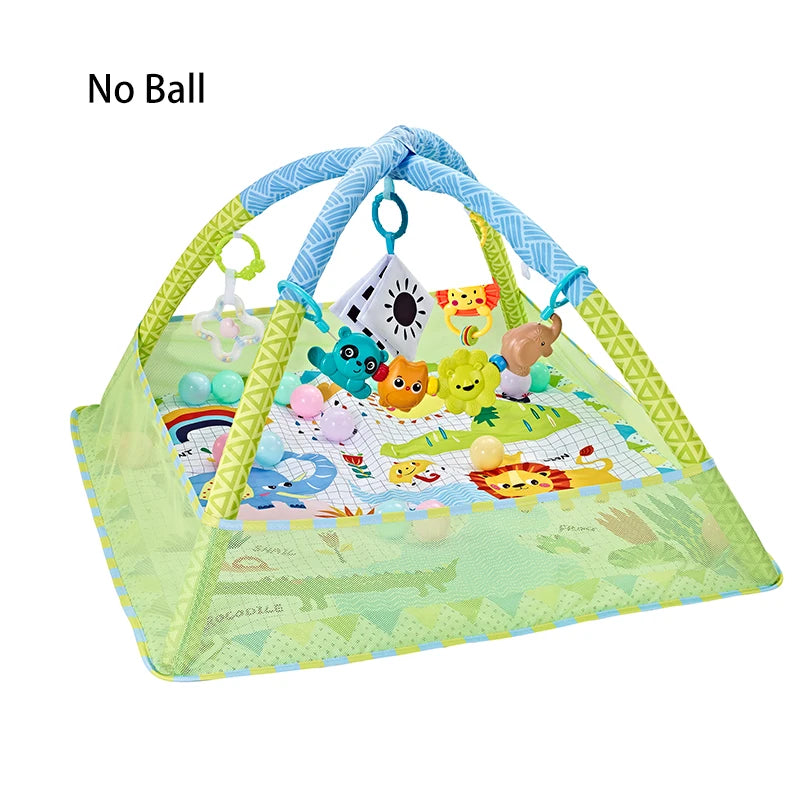 Baby Play Gym Play Mat Children Play Mat Rack Newborn Baby Activity Gym Mat 0-36 Months Tummy Time Crawling Game Blanket Toys