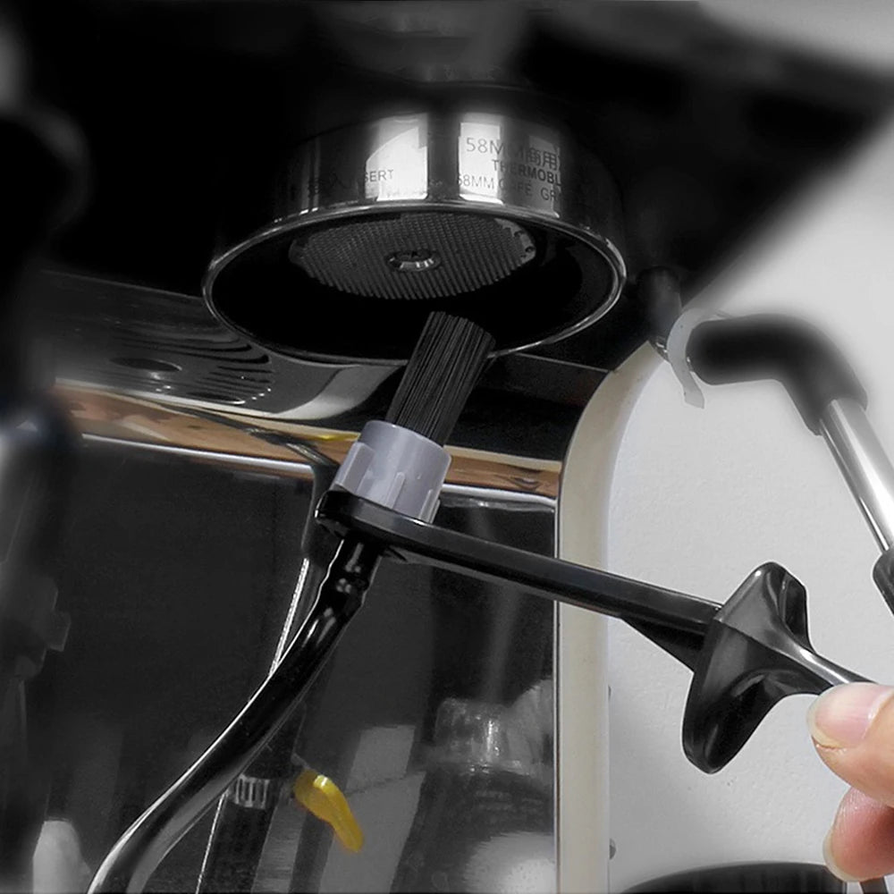 Coffee Machine Steam Cleaning Brush Commercial Brew Head Dirt Replaceable Head Long Handle Cleaning Brush Barista Tool