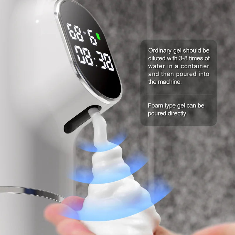 Automatic Soap Dispenser Touchless 320ml Foaming Soap Dispenser Smart Display USB Rechargeable Electric 5 Level Adjustable