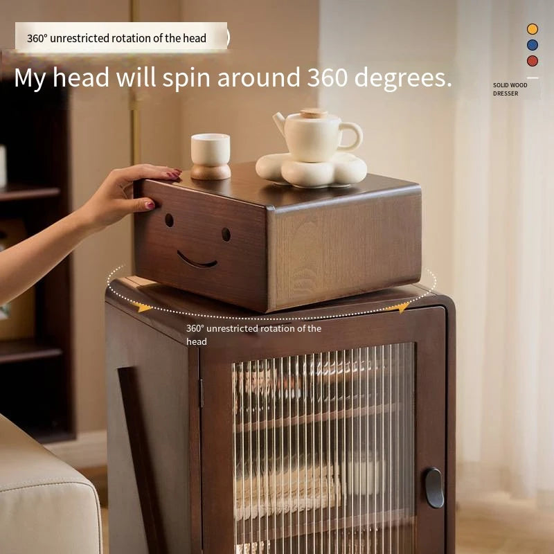 Solid wood chest of drawers, TV cabinet side cabinet, sofa side cabinet, bedroom storage cabinet, robot bedside cabinet