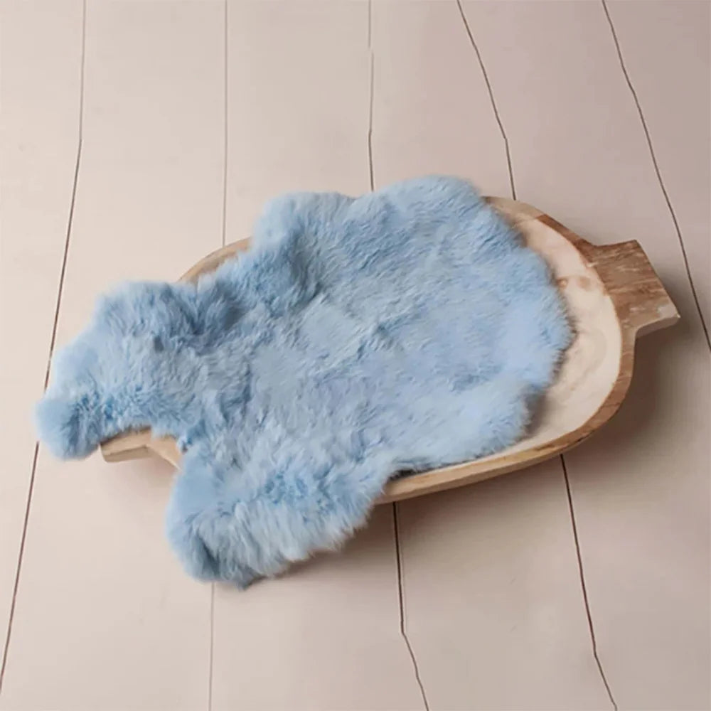 16 Colours Rabbit Fur Blankets of Newborn Photography Props Basket Filling Props Blanket Bunny Wool Background Photo Accessories