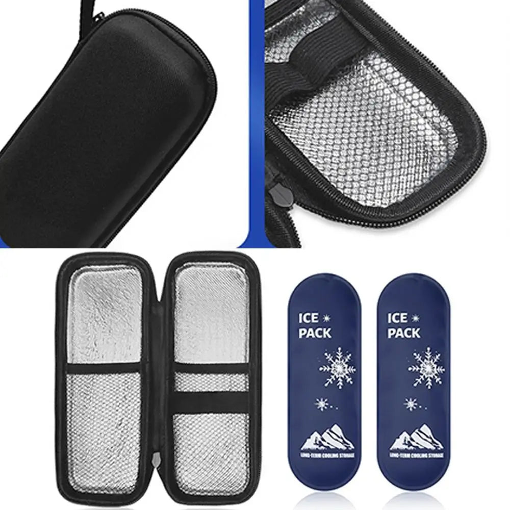 Portable Insulin Cooling Bag Glaciated Cold Storage Bag Medicine Travel Pocket Cooler Pen Bag Pack Drug Freezer for Diabetes