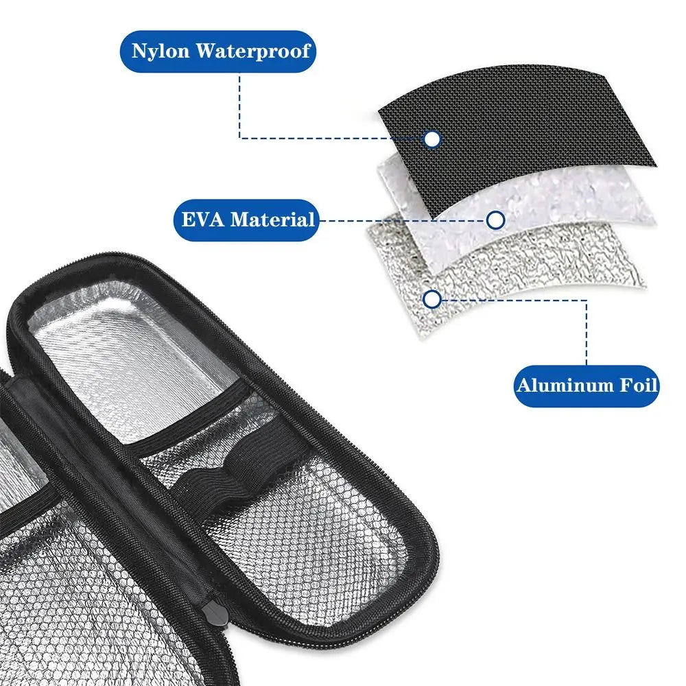 Portable Insulin Cooling Bag Glaciated Cold Storage Bag Medicine Travel Pocket Cooler Pen Bag Pack Drug Freezer for Diabetes