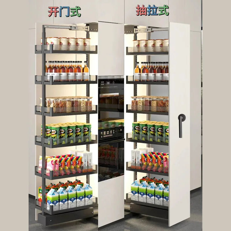 Tall Cabinet Big Monster Storage Kitchen Cabinet Slide Rail Snack Drawer