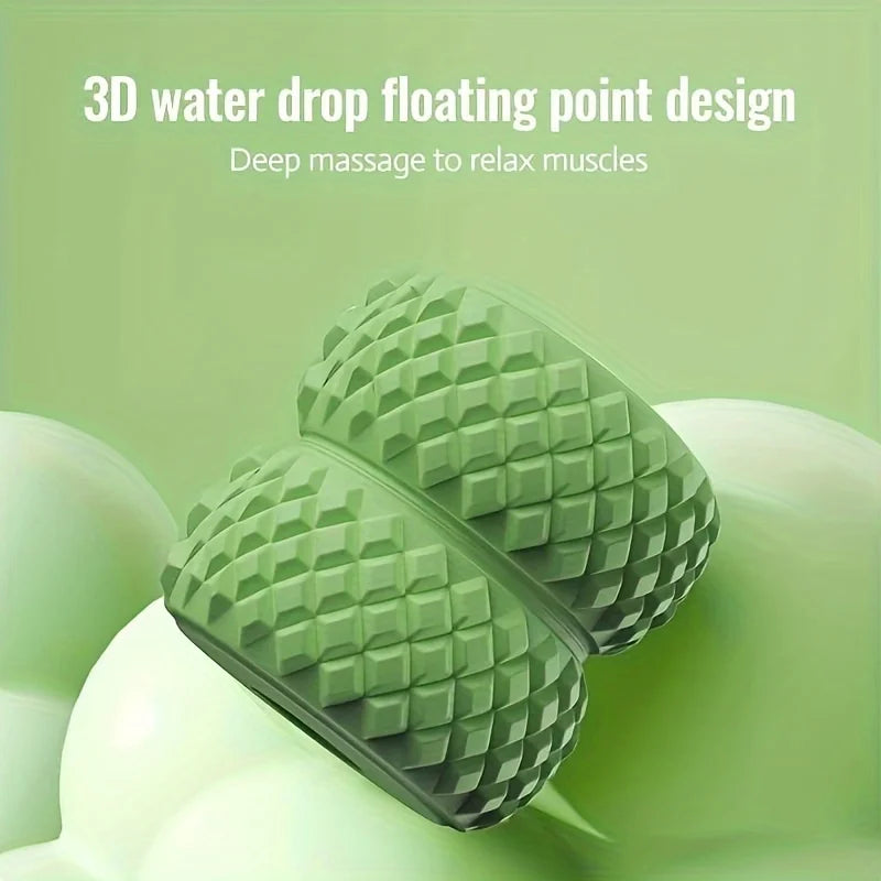 360° Massage Roller Dual Row Leg Slimming Clamp Hand Massager Simulator for Waist Leg Arm Buttocks Muscle Relaxation Health Care