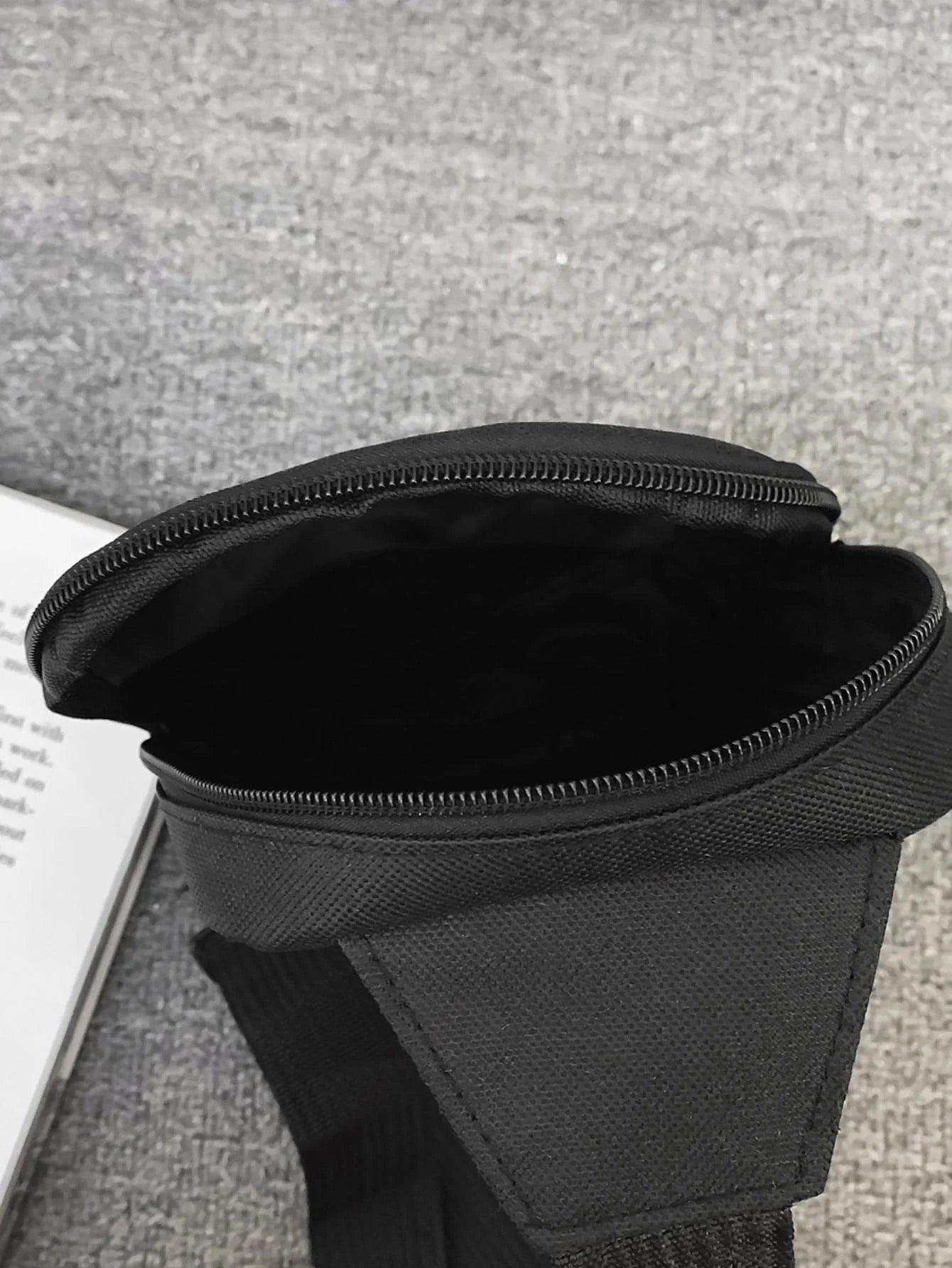 Mini Minimalist Sling Bag Black Messenger Bag Fashion Shoulder Bag Casual Chest Bag Backpack Variable Waist Bag Mobile Phone Bag