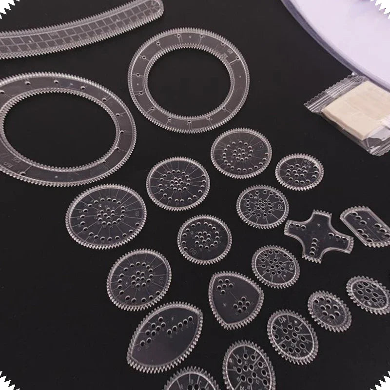 Spirograph Drawing Kit - Interlocking Gears & Wheels Set, Creative Geometric Art Toy for Kids Educational Gift