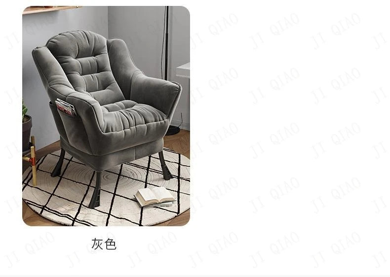New Living Room Chairs Lazy Leisure Home Light Back chair sofa chair Bedroom Home comfortable Sofa Chair Armchair with Footrest