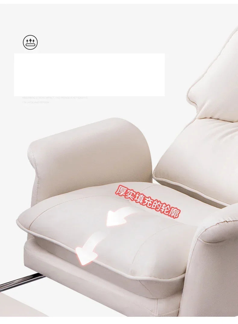 NEW PU Leather Office Chair Pink Gaming Chair Computer Swivel Gamer Live Ergonomic Chair Home Bedroom Sofa Armchairs Furniture