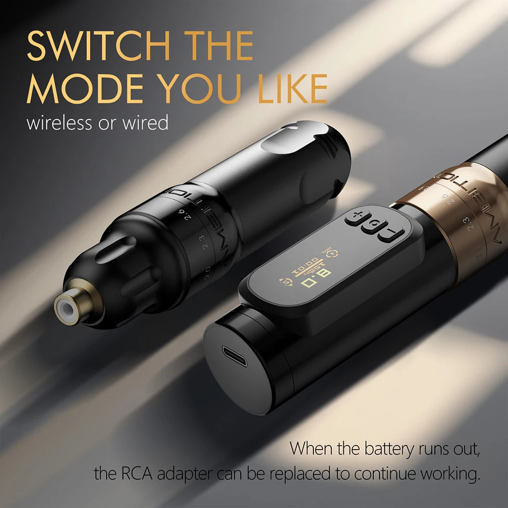 Ambition Sally 270 Wireless Tattoo Machine adjustable Rotary Pen Stroke 2.0-3.5mm Permanent Makeup Coreless Motor Tattoo Suppy