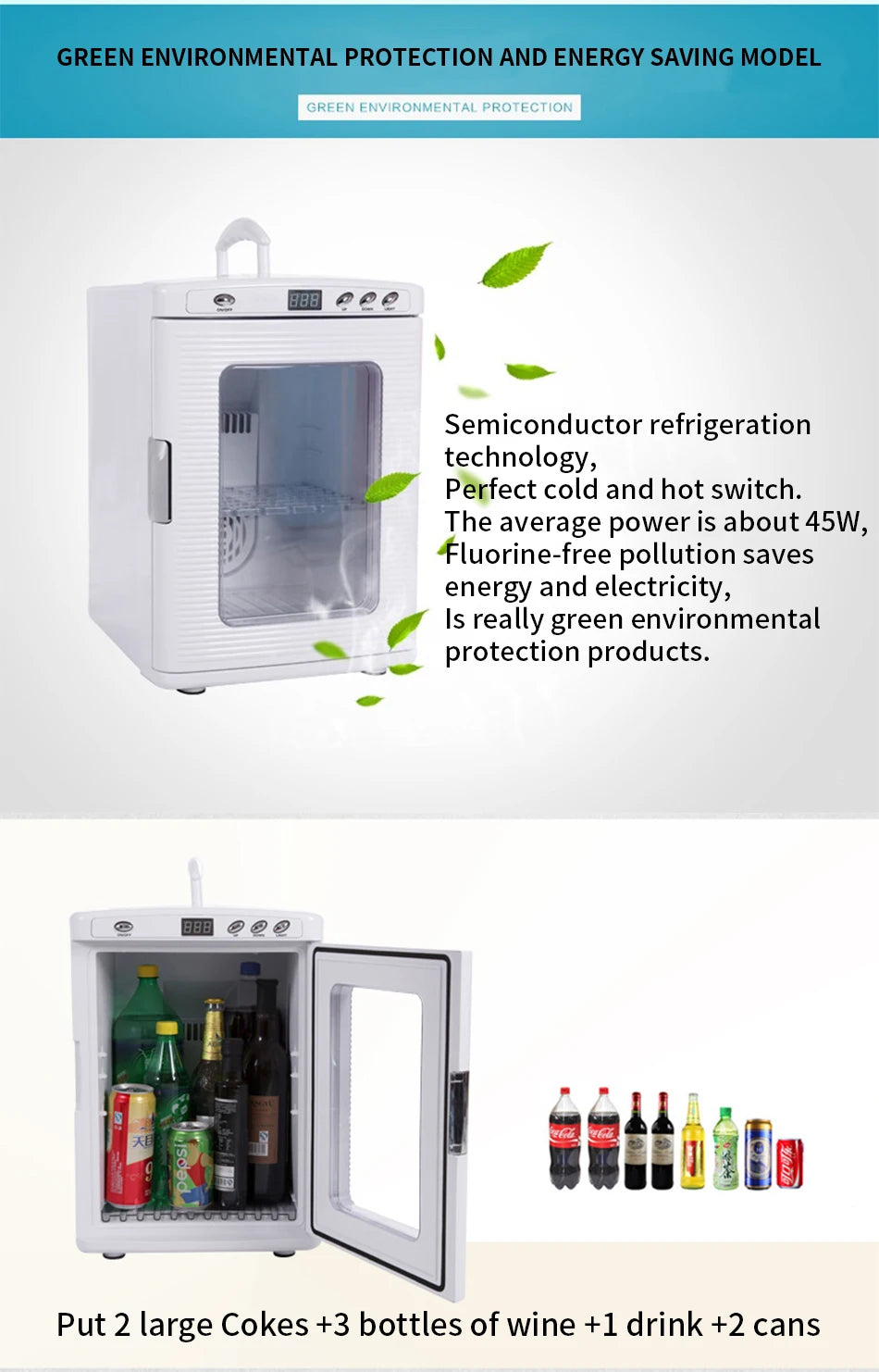 Hot drink cabinet Cold drink cabinet cold and warm small refrigerator display cabinet household beer refrigerator milk beverage