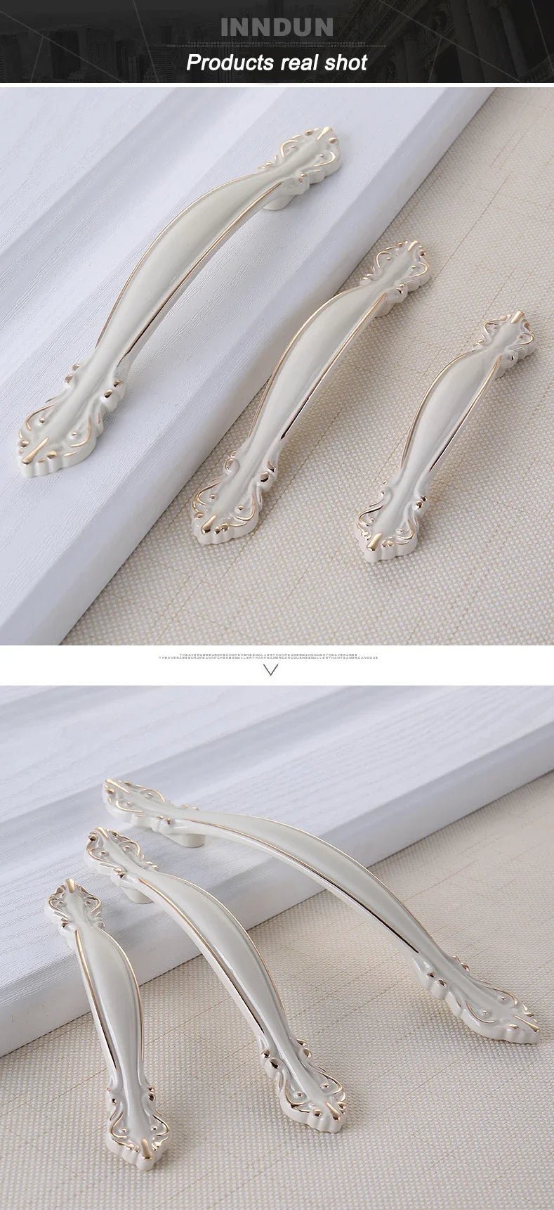 YM White Dressers Handle Kitchen Item Drawer Closet Wardrobe Gold Handle Cabinet Storage Door Cabinet Invisible Door Pulls Konb