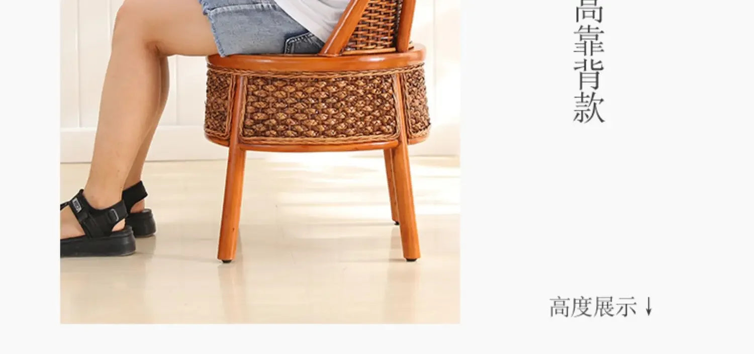 Nordic Rattan Chairs Girl Gaming Computer Occasional Balcony Throne Relax Living Room Chairs Reading Sillones Library Furniture