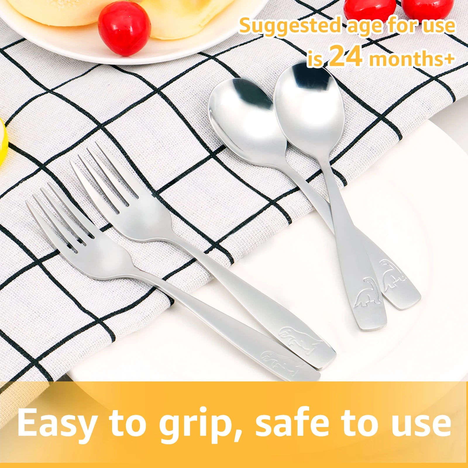 10/20Pcs Toddler Silverware Set Stainless Steel Kids Utensil Set Including Spoon and Fork Children Silverware for Party Holiday