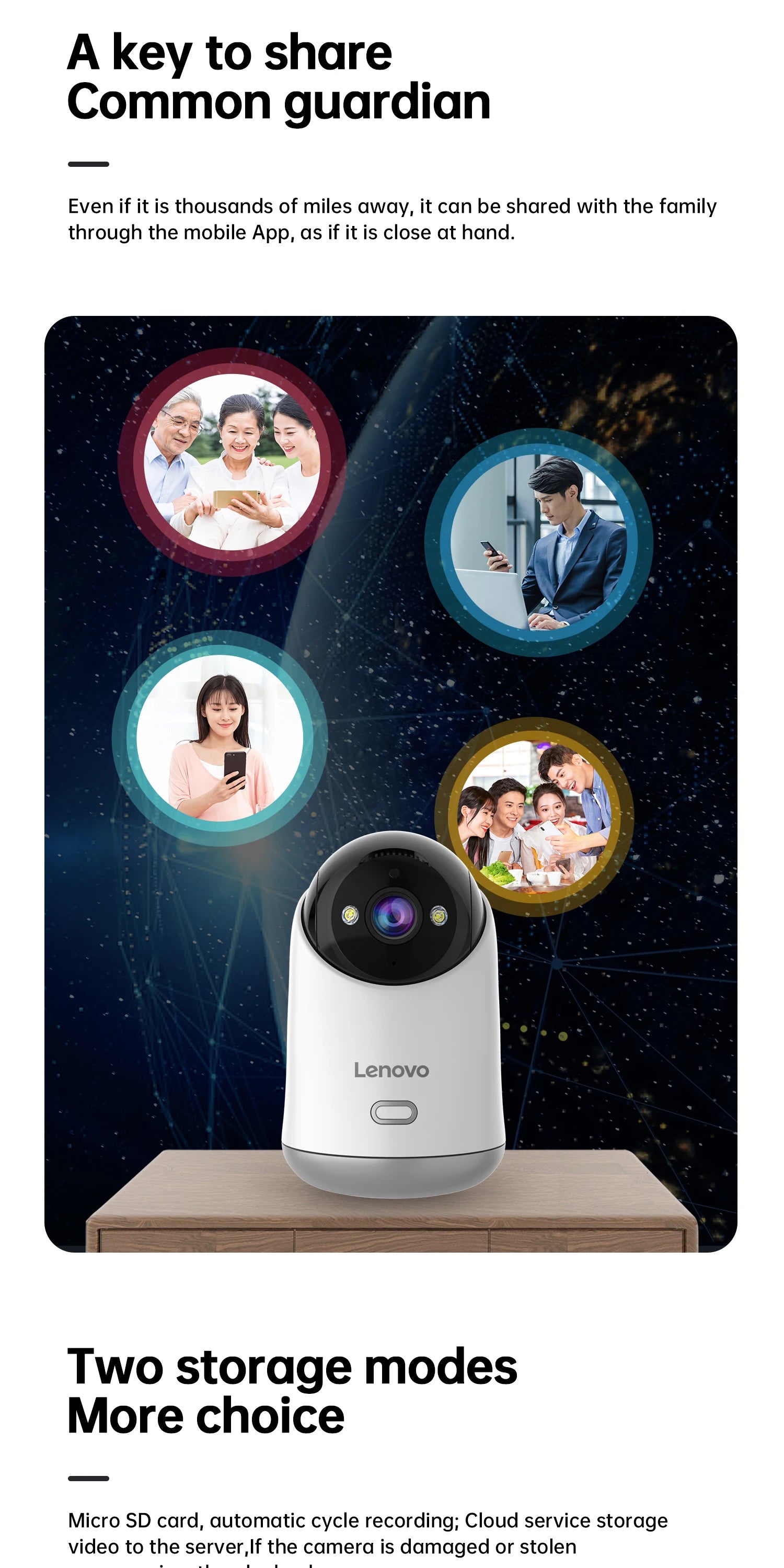 Lenovo 5MP WiFi Camera Smart Home Indoor IP Camera Full Color Night Auto Tracking Security CCTV Surveillance Baby Monitor