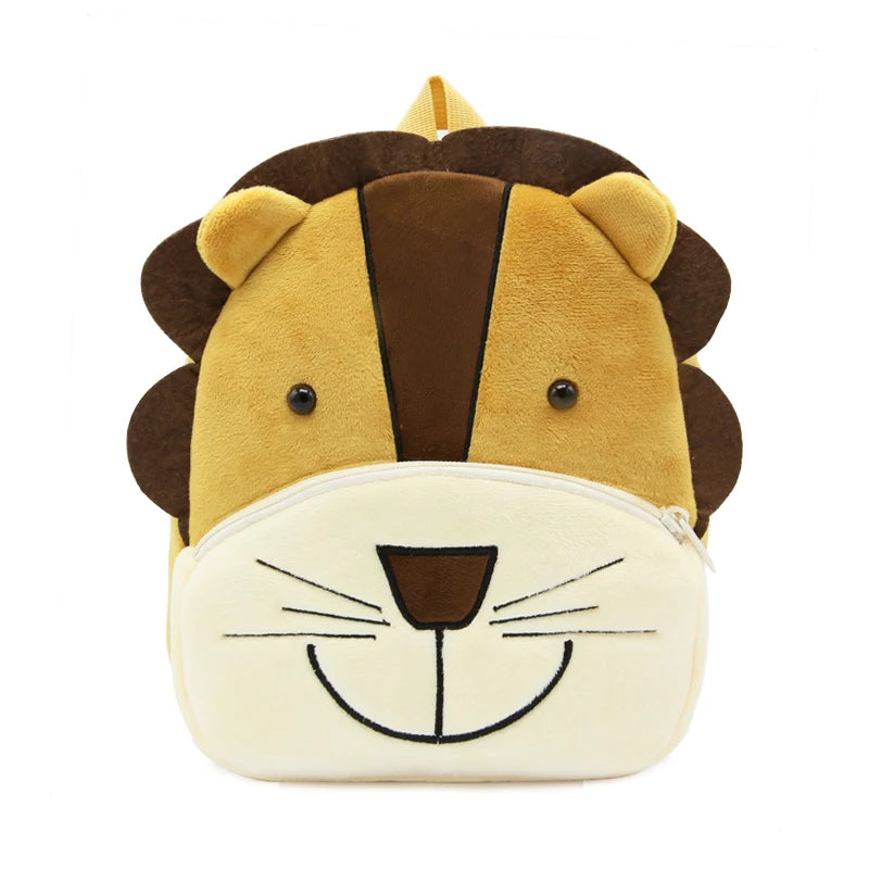 Boys Girls School Backpack Cute Animal Lion Kids Plush Backpack Kindergarten kids Bag