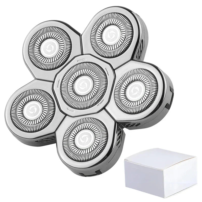 Replaceable Electric Shaver Head 3/5/6/7/8/9 Floating Blade Head Nose Trimmer Hair Clipper And Face Cleaning Brush Massage Head