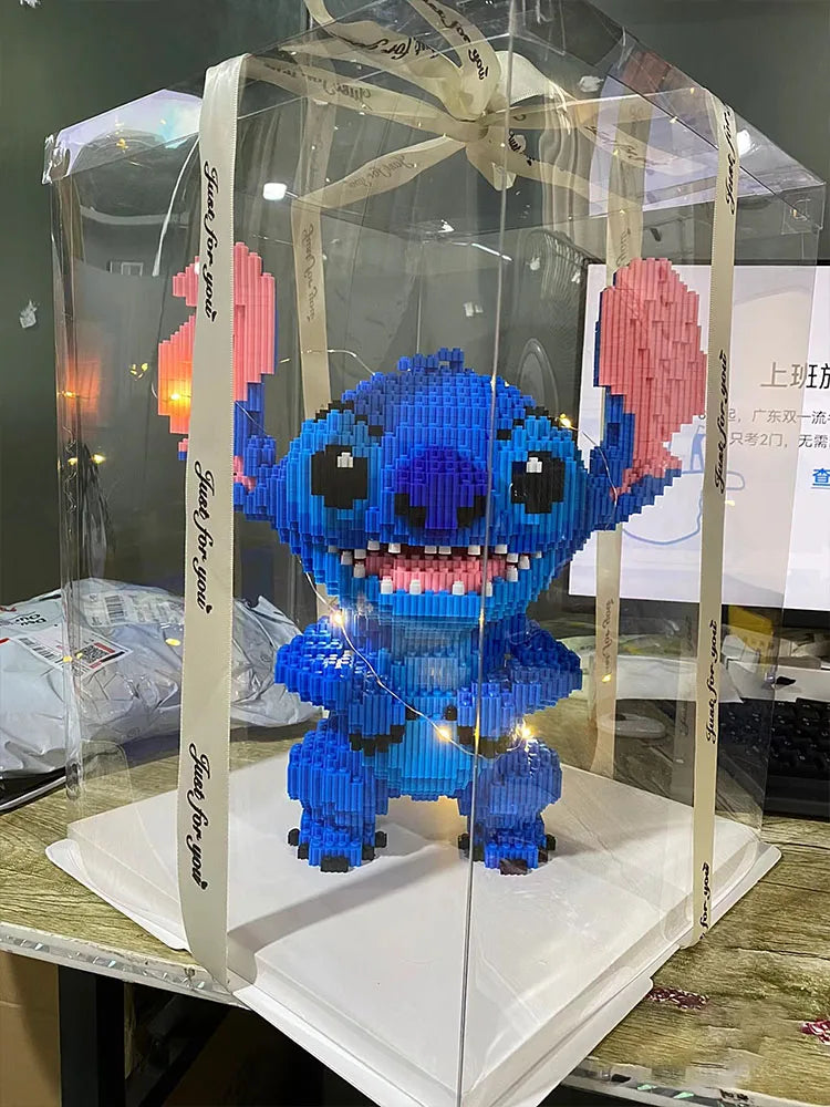 Kawaii Disney Building Block Stitch Giant Stitzer Assembly Toy Children's Birthday Gift Desk Decoration Statue Ornament Toys