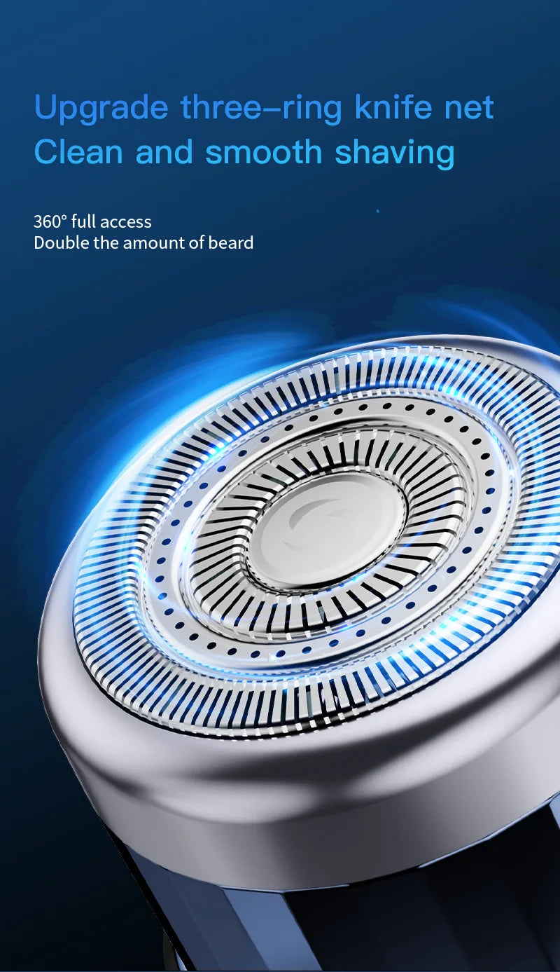 New T6 mini electric shaver 3D floating head shaver type-c fast charging men's rechargeable shaver