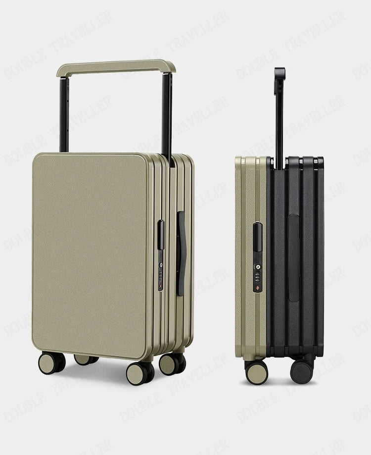 New Mid-Width Draw-Bar Luggage Large Capacity Travel Password Suitcase ABS+PC Fashion Travel Suitcase on Wheels