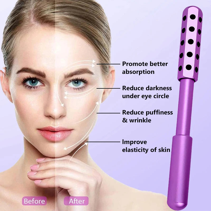 24 Germanium Face Massage Beauty Acupoint Roller Stick Wholesale Beauty Roller Tool Face Gua Sha Massager Women Skin Care Beauty