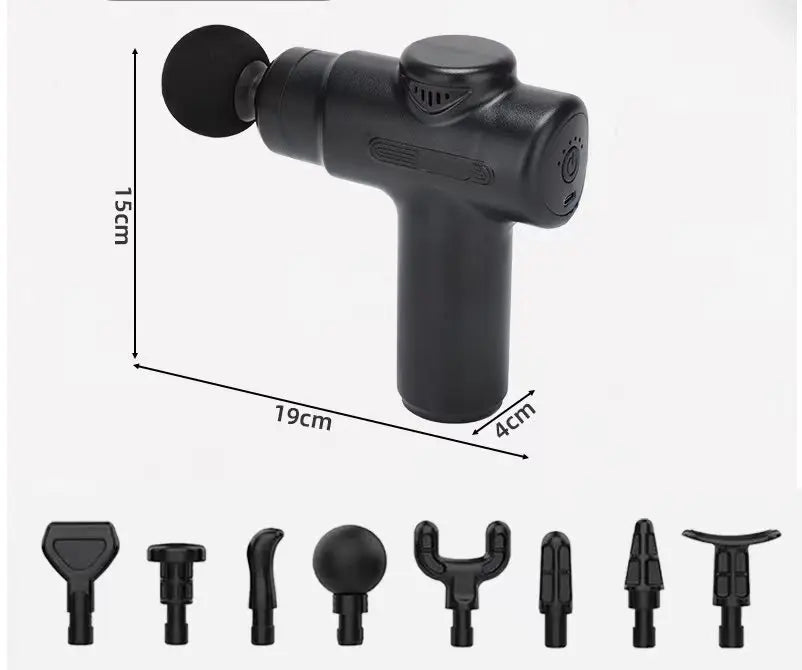Electric Massage Gun Deep Tissue Facial Massgaer 8 Heads Arms Back Leg Muscle Relaxing For Body Back Arm Sport Fitness