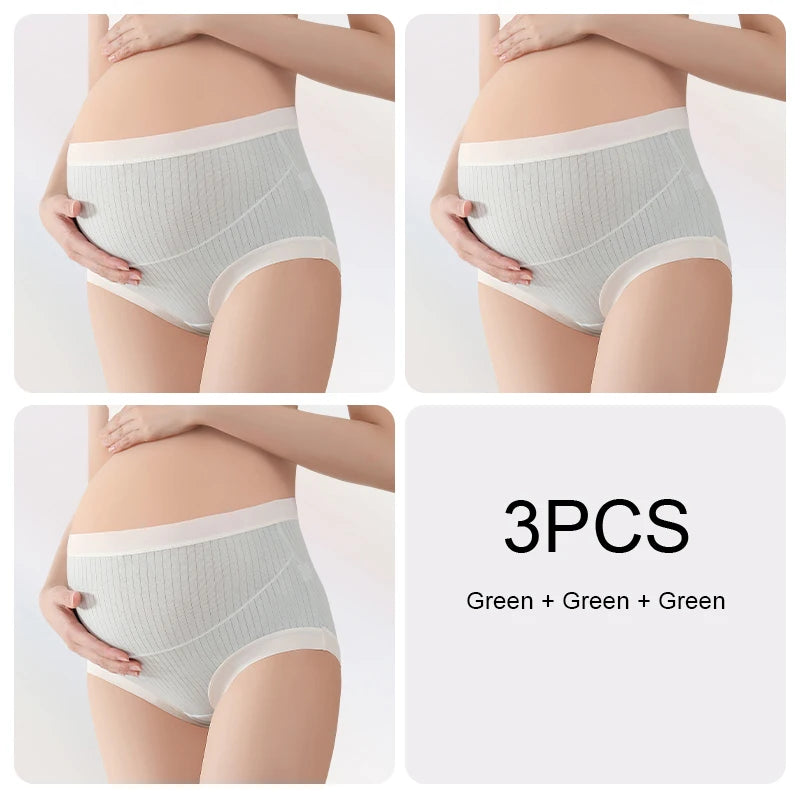 3PCS High Waist Breathable Comfort Briefs Soft Maternity Dresses for Pregnant Women Push Up Panties Pregnant Woman Clothes Pants