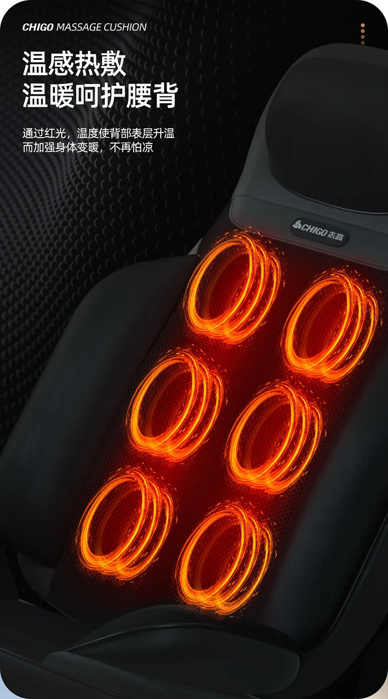 Dual-purpose Heat Cushion Lumbar Spine Shoulder Cervical Back Heat Massage Kneading Shoulder Neck Massager with Remote Control