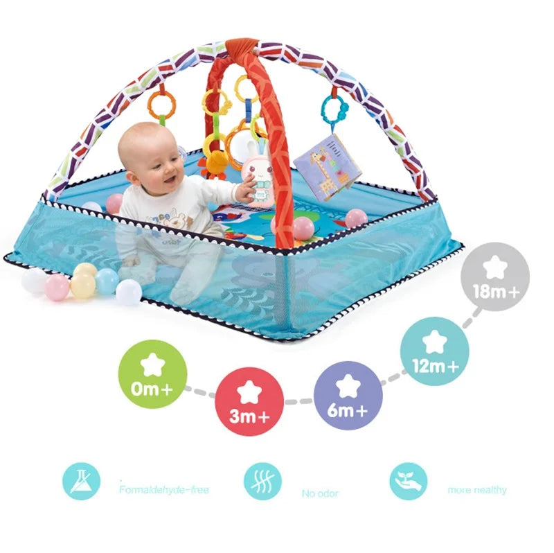 Baby Fitness Frame Early Education Crawling Game Blanket Puzzle Multi Fence Crawling Mat Enlightenment Toys Baby Play Mats