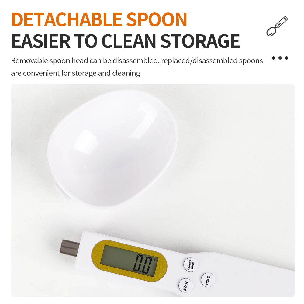 500g/0.1g Spoon Scale LCD Digital Kitchen Measuring Spoon Electronic Food Weight Scale Milk Coffee Cake Baking Accessories