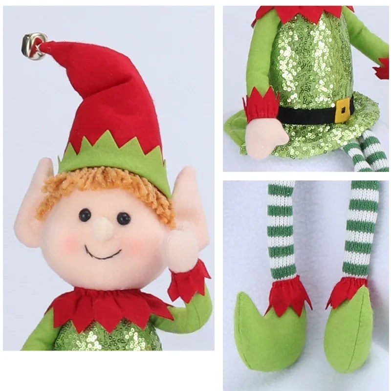 65cm Large Christmas Long Legged Elf Dolls Pendants for Kids Gifts Xmas Decoration New Year Festive Party Supplies