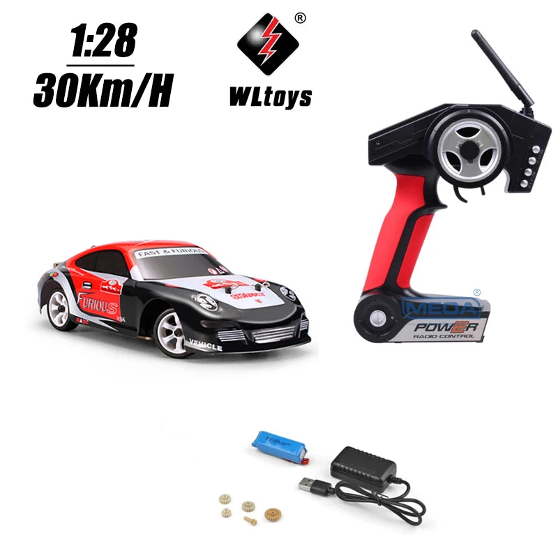Wltoys K989 K969 284131 Upgrade LCD Version 4WD 1/28 RC High Speed Racing Mosquito 2.4GHz Off-Road RTR Rally Drift Car