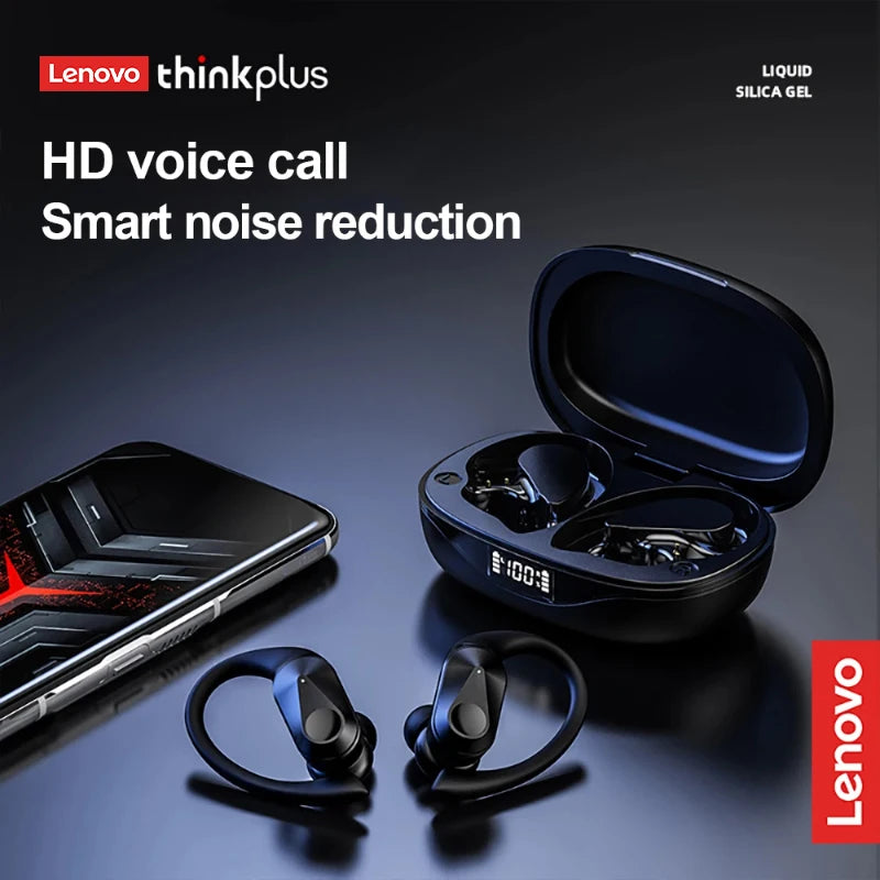 Choice Lenovo LP75 TWS Wireless Bluetooth V5.3 Earphones IPX5 Waterproof Ear Hook Earbuds HiFi Stereo Noise Reduction Headphones