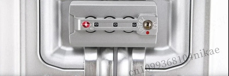 Aluminum Magnesium Alloy Rolling Luggage 20 Inch Metal Trolley Case Lightweight Carry On Suitcase For Business Trip Travel Cabin