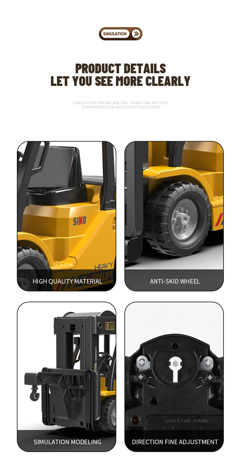 Trucks Forklift 2.4G Children Toys Remote Control Cars Toys for Boys Cranes Liftable Stunt Car Electric Vehicle for Kids Gift