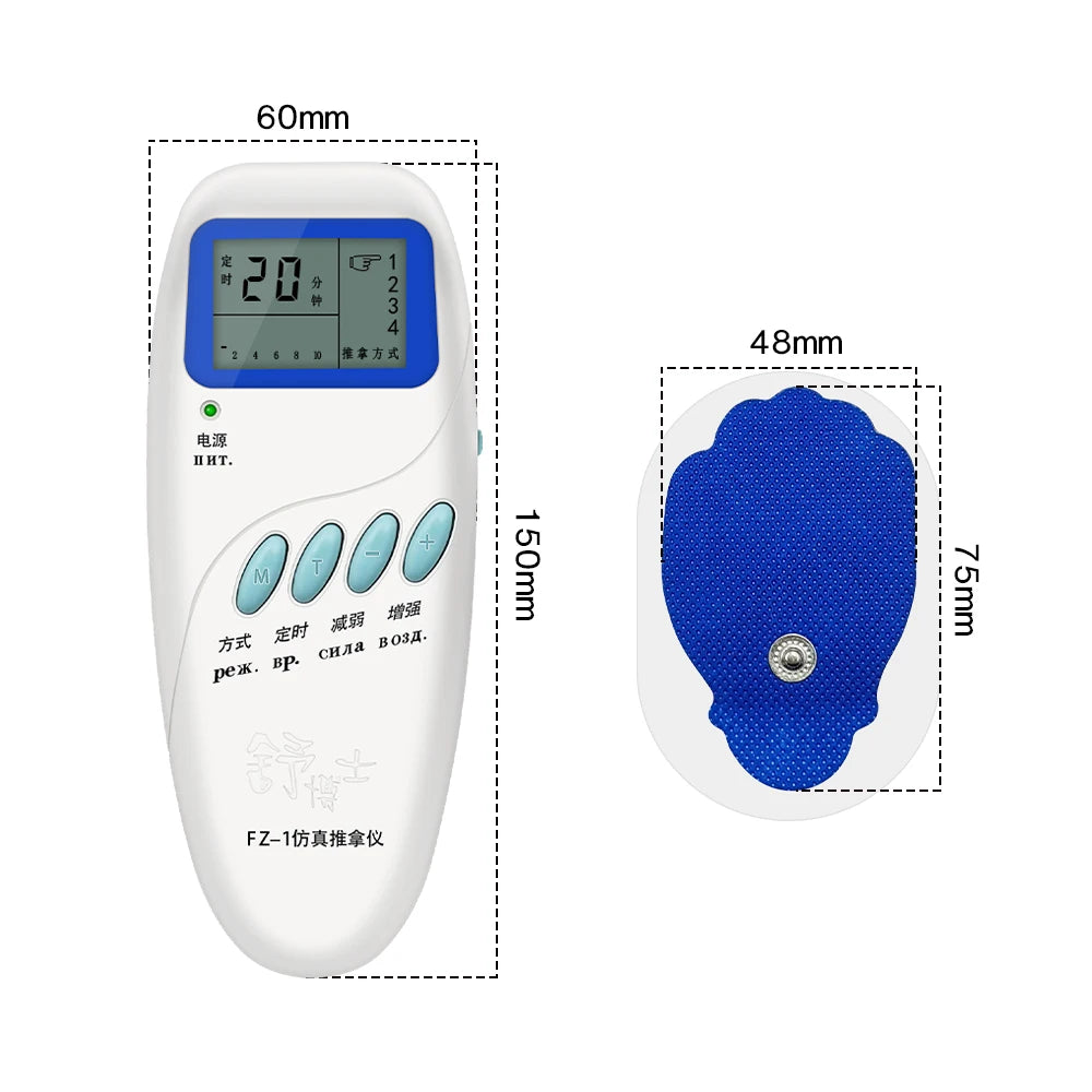 TENS Electric Muscle Stimulator Physiotherapy Frequency EMS Acupuncture Physiotherapy Body Massager Relaxation Pain Relief