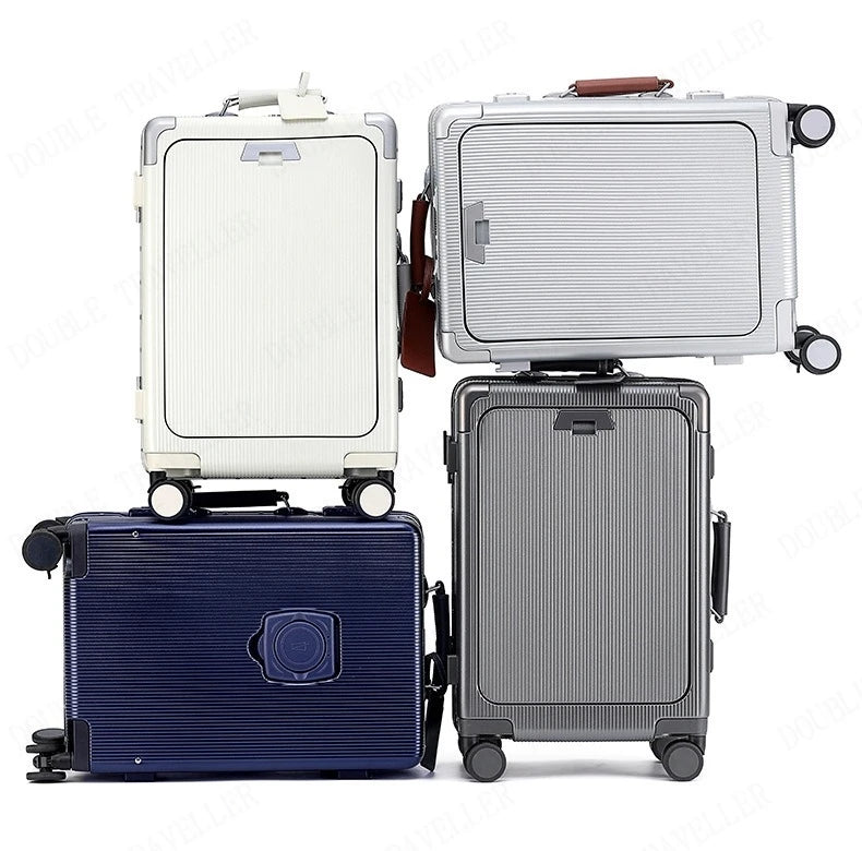 Aluminum Frame Luggage Password Carry on Luggage with Wheels Quiet Universal Wheel Fashion Travel Box Pull Rod Box