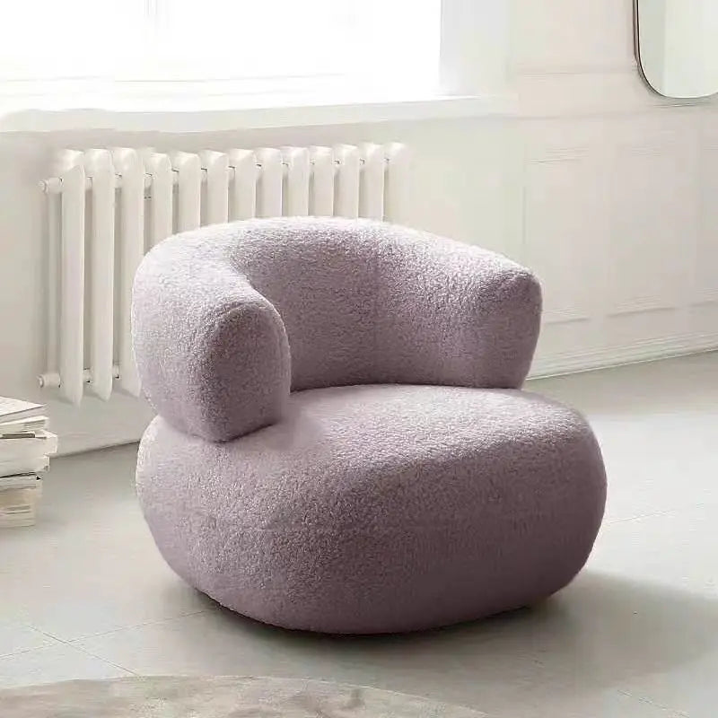 Hot Bedroom Furniture Nordic Furniture Lazy, Chair, Balcony, Sofa Chair Lamb Wool, Nordic Bedroom, Living Room, Single, Sofa, St