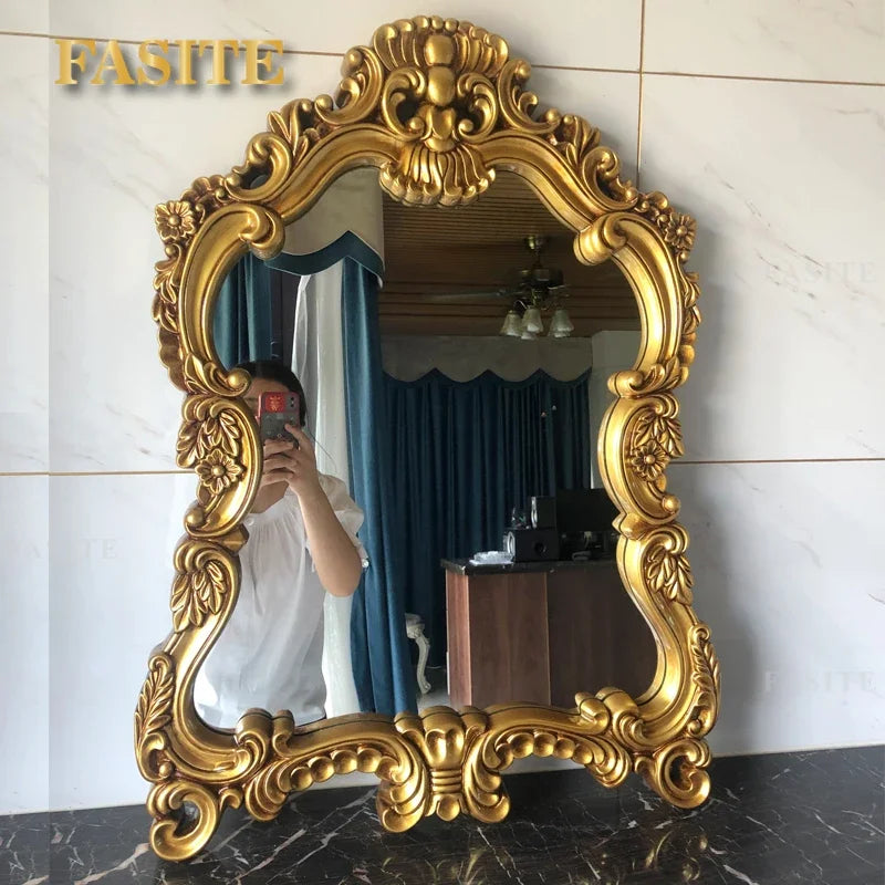 Floor Vintage MirrorsLuxury Standing Large Irregular Vanity Mirror Cosmetic Dressing Room Wall Decoration