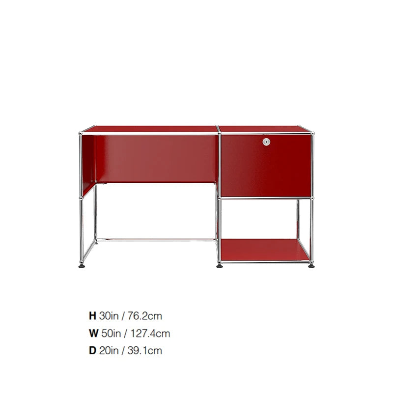 Modern Modular Metal Desk with Storage Cabinet Standing Desk Office Desk Computer Table Room Desks