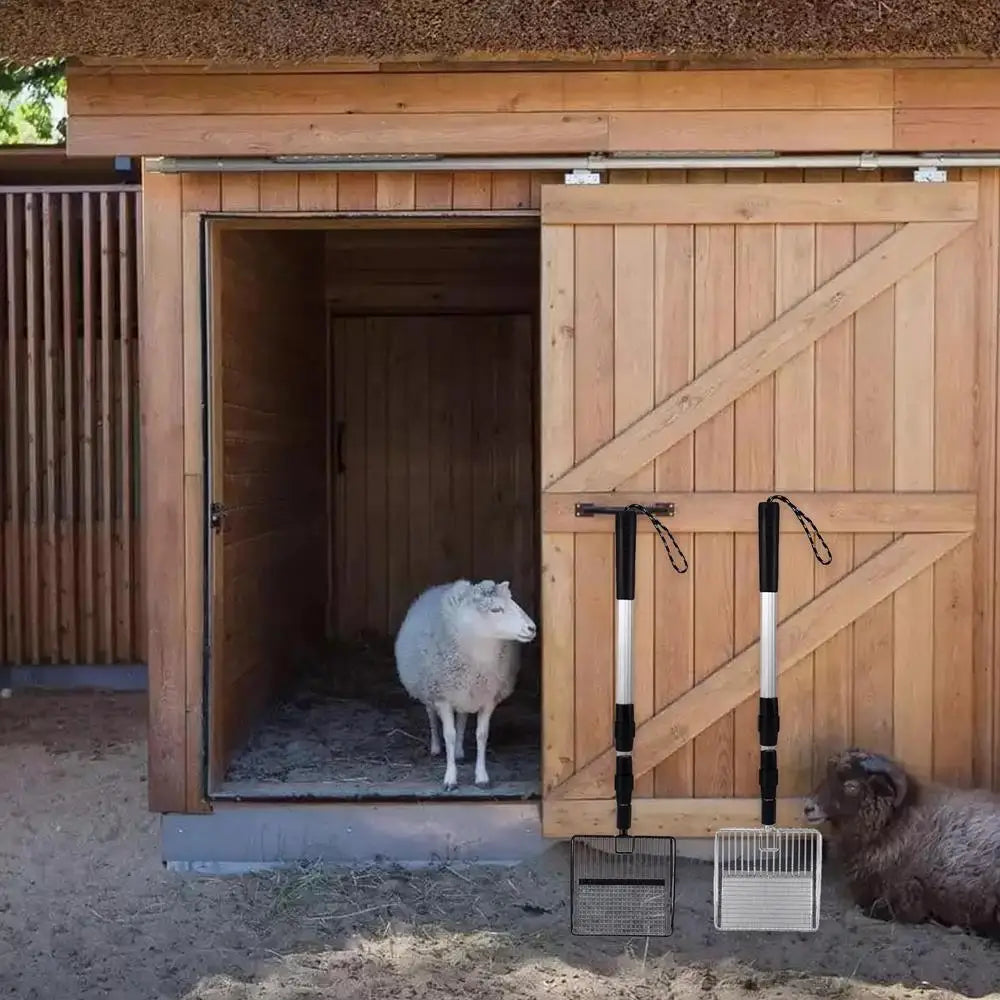 Chicken Coop Rake Retractable Cat Litter Scoop Chicken Coop Cleaning Tools Poop Shovel Garden Separating Poop And Debris Tools