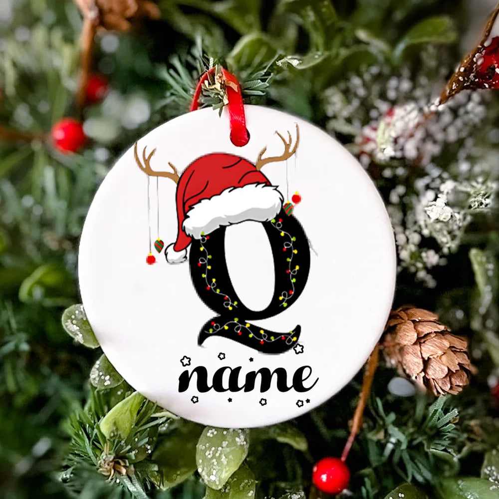 Personalized Christmas Ornament Custom Name Xmas Ornaments Baby Gift Photo Ornament Photography Accessories Holiday Decoration