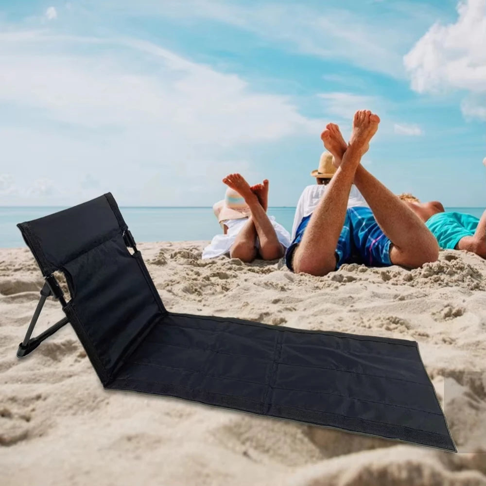 Portable Folding Seat Without Legs Beach Recliner With Backrest For Park Lawn Picnic Single Lazy Chair Lightweight Camping Chair