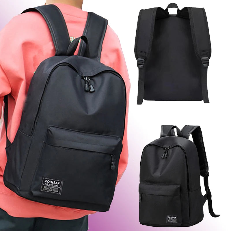 15 Inches Versatile Backpack Trendy Washable Oxford Cloth Computer Bag Black Gray Blue Red School Student Backpack Unisex
