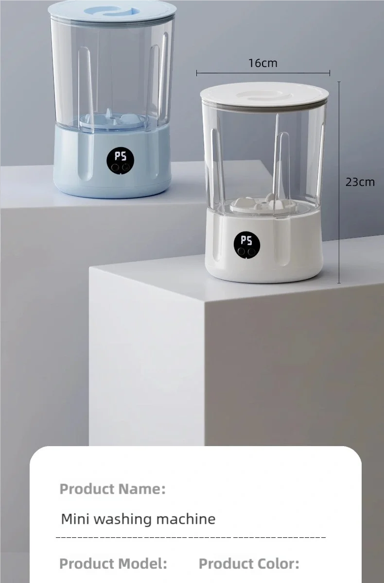 TINSOL Portable Mini Washing Machine Laundry Device Perfect for Travel Socks & Underwear Cleaning Effortlessly Clean Your Clothe