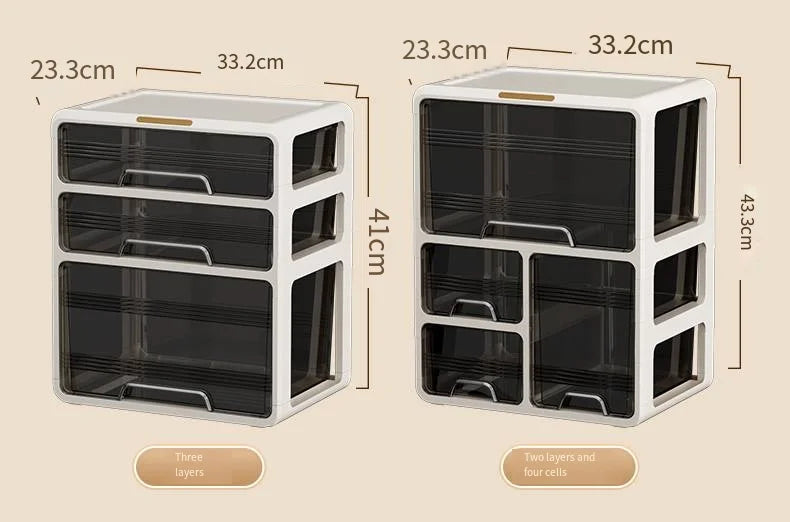 Window-side storage cabinet, transparent storage cabinet that doesn't require installation, large-capacity bedroom storage box