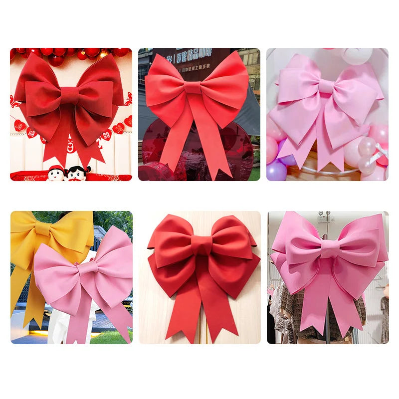 Big Giant Bow Christmas Decorations Xmas Tree DIY Material Birthday Party Wedding Display Front Door Home Decor Unfinished Kit