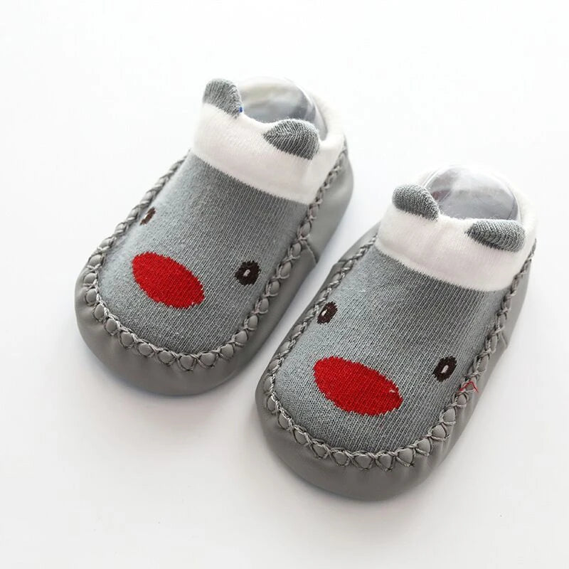 Baby Socks Slippers With Rubber Soles Girl Boy Infant Newborn Children Floor Socks Shoes Anti Slip Soft Sole Toddlers Indoor