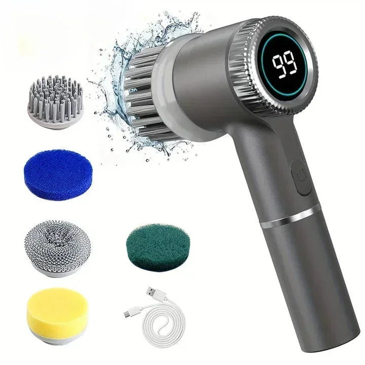 New Electric Cleaning Brush Multifunctional Kitchen Bathroom Toilet Portable Powerful Clean Brush LED Display